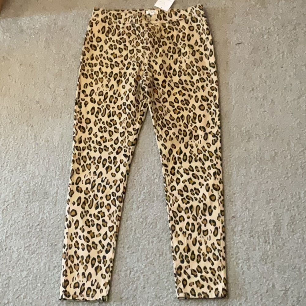 NWT woman’s island girl frills&fancies printed skinny jeans (tan leopard)